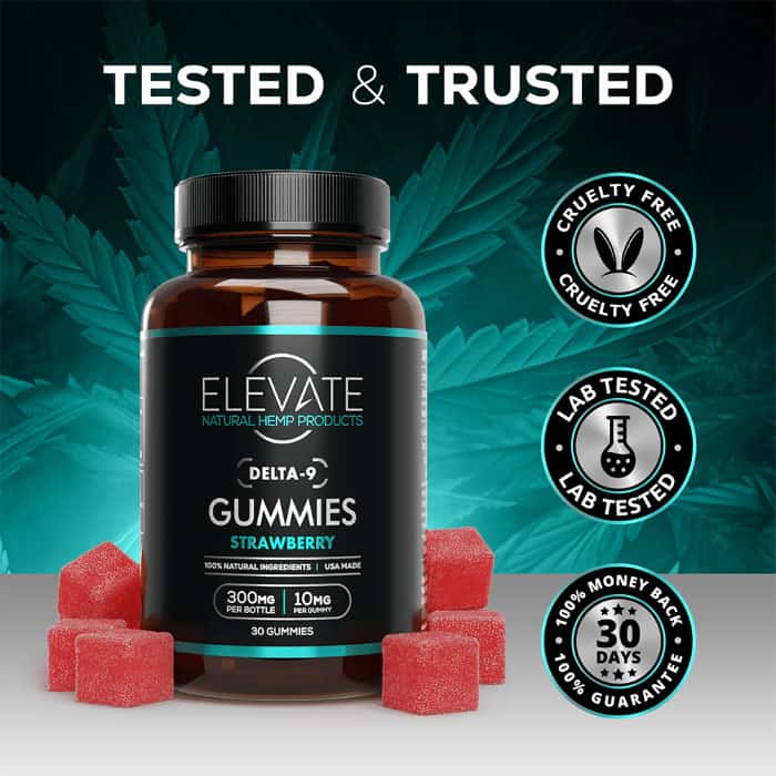 Delta 9 THC Gummies - Strawberry - Image 3